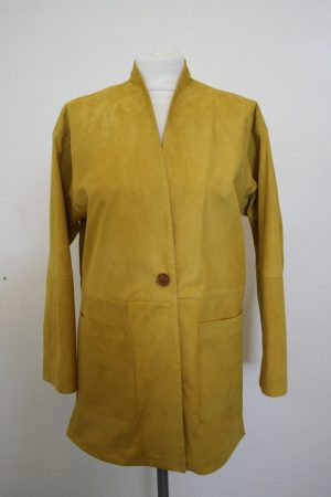 Giacca donna camoscio ocra